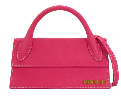 The Long Chiquito, &pound;320, Handbags, Pink, Leather, Front view